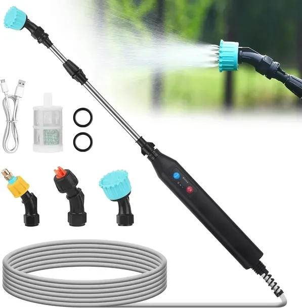 Opryskiwacz Akumulatorowy Elektryczny Usb Z Wężem 5 M