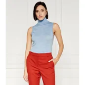 Koszulki i topy damskie - Tommy Hilfiger Wełniany top MERINO | Slim Fit - miniaturka - grafika 1