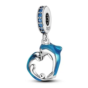 Zawieszka Charms SREBRO 925 Koralik do PANDORA Delfin na morskiej fali - Wisiorki - miniaturka - grafika 1