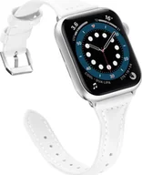 Akcesoria do smartwatchy - 4TechGoods PASEK SKÓRZANY DO APPLE WATCH 5 6 7 8 SE 38 40 41 - miniaturka - grafika 1