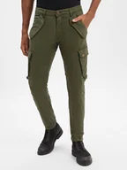 Spodnie męskie - Alpha Industries Spodnie Mężczyźni Bawełna zielony jednolity, 30 - miniaturka - grafika 1