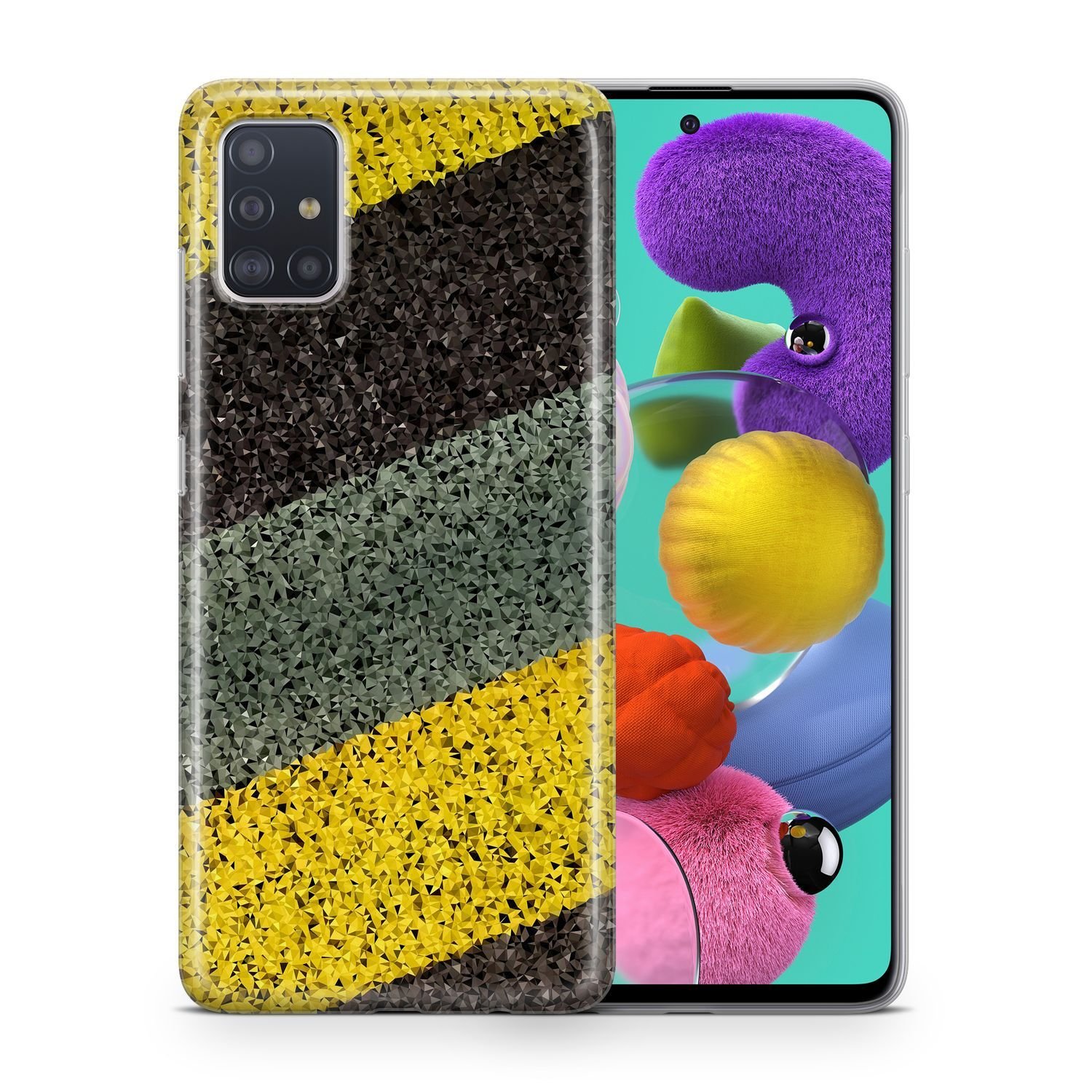 Etui na telefon komórkowy Pokrowiec ochronny na Samsung Galaxy A70 Etui Pokrowiec Torba Zderzak TPU, Model: Samsung Galaxy A70, Wybierz wzór: Paski Abstrakcja