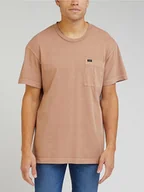 Koszulki męskie - Lee Koszulka w kolorze beżowym - miniaturka - grafika 1