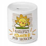 Skarbonki - Skarbonka Dla Szwagra na Urodziny Imieniny Prezent z Nadrukiem ze Zdjęciem + Opakowanie na prezent (wzór 04) - miniaturka - grafika 1