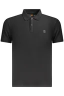 Koszulki męskie - TIMBERLAND POLO KRÓTKI RĘKAW MĘSKI CZARNY - miniaturka - grafika 1