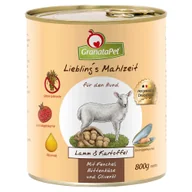 Mokra karma dla psów - Zestaw GranataPet Lieblings Mahlzeit, 12 x 800 g - Jagnięcina & ziemniaki z koprem, twarogiem i oliwą - miniaturka - grafika 1