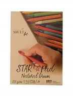 Podobrazia, bloki, papiery - SMLT BLOK START NATURAL BROWN A4 125G 20 ARKUSZY - miniaturka - grafika 1