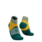 Skarpetki sportowe męskie - COMPRESSPORT Skarpetki do biegania ULTRA TRAIL SOCKS LOW V2.0 slate grey/saffron - miniaturka - grafika 1