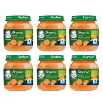 Gerber Organic Obiadek dynia słodki ziemniak dla niemowląt po 4 miesiącu Zestaw 6 x 125 g Bio - Dania dla dzieci - miniaturka - grafika 1