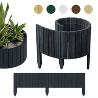 Ogrodzenia - PŁOTEK OGRODOWY, palisada, obrzeże trawnikowe Rollborder 100 x 20 cm Antracytowy - miniaturka - grafika 1