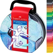 Kredki, ołówki, pastele i pisaki - Faber-Castell Flamastry Connector Football 33 Kol - miniaturka - grafika 1