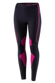 Spodnie damskie - Damskie Spodnie Termoaktywne Brubeck Dry - Czarny/Fuksjowy Xl - miniaturka - grafika 1