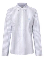 Bluzki damskie - Tommy Hilfiger Bluzka damska Kobiety Bawełna biały|niebieski w paski, 38 - miniaturka - grafika 1