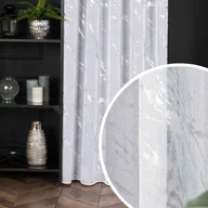 Firany - Firana ze srebrnym zdobieniem oraz ołowianką, 132101, uszyta na gotowo na taśmie, rozmiar 140x250 cm - miniaturka - grafika 1