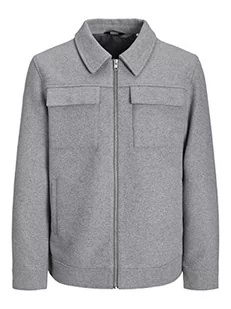 Bestseller A/S Męska kurtka wełniana JJEMORRISON SN kurtka wełniana, Light Grey Melange, XL, jasnoszary melanżowy - Kurtki męskie - miniaturka - grafika 1