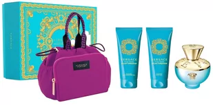 Zestaw prezentowy dla kobiet Versace Dylan Blue Pour Femme Perfumy w sprayu 100 ml, 4 elementy (8011003885008) - Zestawy kosmetyków damskich - miniaturka - grafika 1