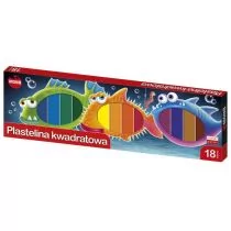 Mona Plastelina kwadratowa 18 kolorów - Masy plastyczne - miniaturka - grafika 1