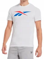 Koszulki męskie - Koszulka Męska Reebok 100065058 Bawełniana M Biała - miniaturka - grafika 1