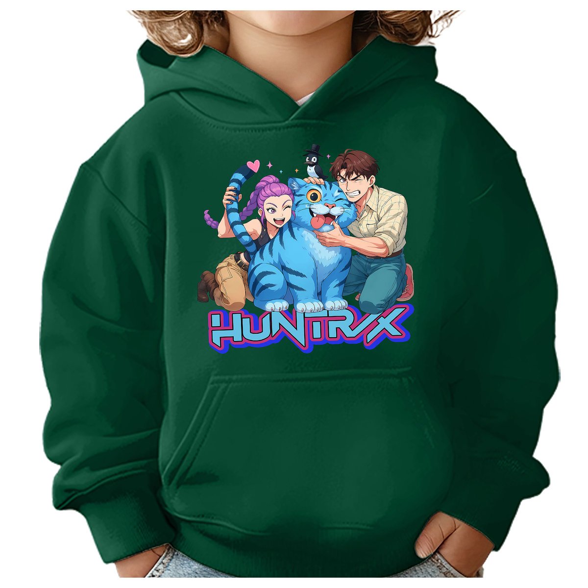 BLUZA DZIECIĘCA KPOP DEMON HUNTERS HUNTRIX 134-140 Z KAPTUREM BAWEŁNIANA