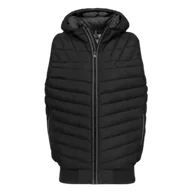 Kurtki i kamizelki sportowe męskie - Pit Bull Bezrękawnik Pikowany Z Kapturem Naylor Black - miniaturka - grafika 1