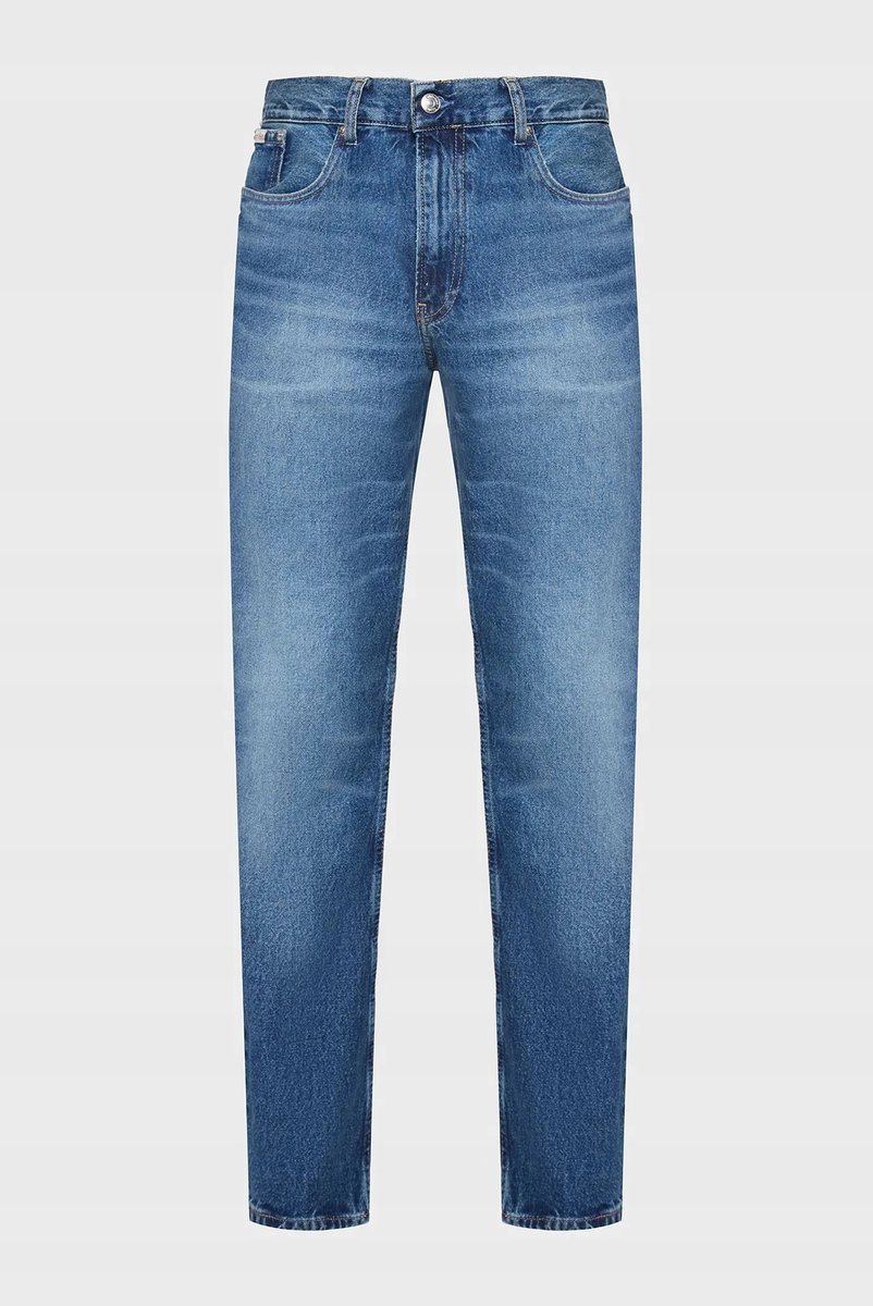CALVIN KLEIN JEANS MĘSKIE NIEBIESKIE PROSTE JEANSY BAWEŁNIANE 29/32 XTA