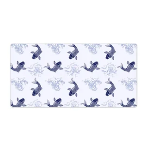 Mata do pracy biuro Niebieskie Ryby Koi 120x60 cm - Podkładki na biurko - miniaturka - grafika 1