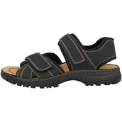 Sandały męskie - Rieker 25051 sandały męskie, czarny, 47 EU - miniaturka - grafika 1
