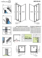 Kabiny prysznicowe - Radaway Nes KDJ B 80x100 lewa 10025080-01-01L/10039100-01-01 - miniaturka - grafika 1