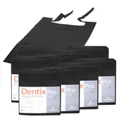 Sprzęt i akcesoria stomatologiczne - Śliniak dentystyczny z kieszonką 39cm x 48cm czarny podfoliowany 54g DentixPro 400szt - miniaturka - grafika 1