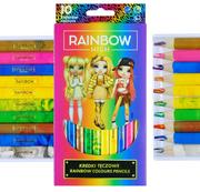 Kredki, ołówki, pastele i pisaki - Kredki Tęczowe Jumbo 10 Kolorów Rainbow High Astra - miniaturka - grafika 1