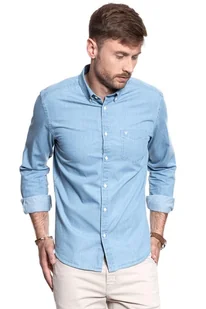 Wrangler, Koszula męska, L/S 1Pkt Button-Down Light Indigo W58838S4E, rozmiar L - Koszule męskie - miniaturka - grafika 1