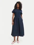 Sukienki - Tommy Hilfiger Sukienka codzienna WW0WW51148 Granatowy Regular Fit - miniaturka - grafika 1