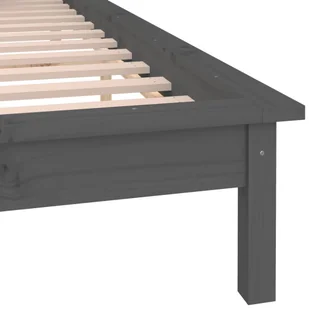 Lumarko Rama łóżka z LED, szara, 120x190 cm, podwójna, lite drewno - Łóżka - miniaturka - grafika 10