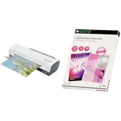 Laminatory - Leitz 74310001 Laminator, Biały, A4 & Leitz 74300002 Folia Do Laminatorów, Bezbarwny, 100 Sztuk - miniaturka - grafika 1