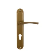 Klamki - Domino Klamka Eva szyld na wkładkę brąz - miniaturka - grafika 1