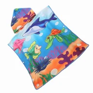 Okrycia kąpielowe dla dzieci - Cotton World Ponczo 60x120 DZ21 morskie stworzonka - miniaturka - grafika 1