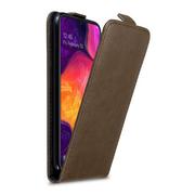 Etui i futerały do telefonów - Pokrowiec Do Samsung Galaxy A50 4G / A50s / A30s w Etui BRĄZOWA KAWA  Flip Case Cover Obudowa Ochronny Cadorabo - miniaturka - grafika 1