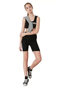 Trendyol Women's Kriegsbiker dzianinowe rajstopy legginsy, czarne, ekstra małe - Rajstopy - miniaturka - grafika 1