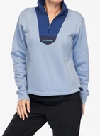 Bluzy sportowe damskie - Bluza damska bez kaptura Columbia Lodge Quarter Zip - whisper/eve/nocturnal - miniaturka - grafika 1
