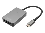 Czytniki kart pamięci - DIGITUS USB-C Card Reader 2 Port UHS-II SD4.0 TF4.0 300Mb/s - miniaturka - grafika 1