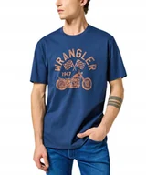 Koszulki męskie - T-shirt Wrangler AMERICANA TEE 112357436 Navy XXL - miniaturka - grafika 1