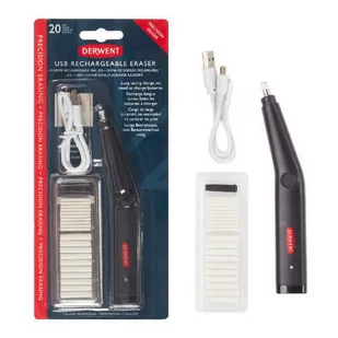 Derwent Elektryczna Gumka do Ścierania z kablem USB 2305810 - Pozostałe akcesoria dla plastyków - miniaturka - grafika 1