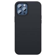 Etui i futerały do telefonów - Baseus Liquid Silica Gel Magnetic Case elastyczne silikonowe etui pokrowiec iPhone 12 Pro Max czarny (WIAPIPH67N-YC01) (kompatybilny z MagSafe) WIAPIPH67N-YC01 - miniaturka - grafika 1
