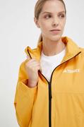 Kurtki damskie - adidas TERREX kurtka przeciwdeszczowa Multi RAIN.RDY damska kolor żółty - miniaturka - grafika 1