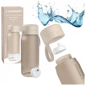 Butelki filtrujące - Zestaw Wessper butelka tritan beżowy 0,5L + wkład filtrujący filtr butelki - miniaturka - grafika 1