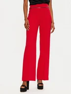 Spodnie damskie - Rinascimento Spodnie materiałowe 1000770035133 Czerwony Regular Fit - miniaturka - grafika 1