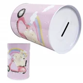 Skarbonki - SKARBONKA PUSZKA nieotwierana na pieniądze METALOWA DO OSZCZĘDZANIA 12,5CM - miniaturka - grafika 1