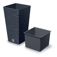 Donice - Doniczka FURU SQUARE antracytowy 26,5 x 26,5 x 50 cm - miniaturka - grafika 1