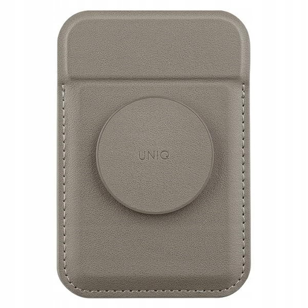 Etui Uniq Flixa magnetyczny portfel na karty z podpórką szary/flint grey Ma