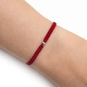 Bransoletki - Czerwona bransoletka sznureczek szczęścia BA3800 - miniaturka - grafika 1